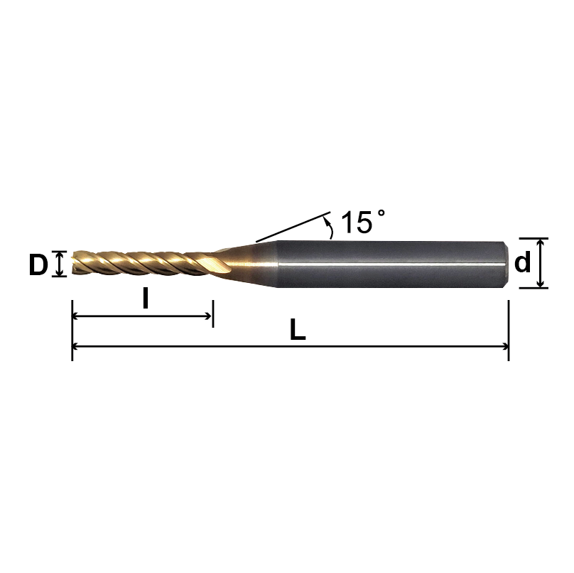 LET4 (Long Flute Length End Mill),4 Flutes