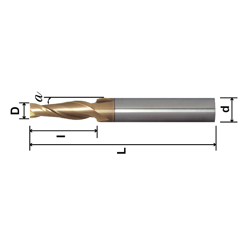 Tungsten Carbide Taper End Mills-2／4 Flutes
