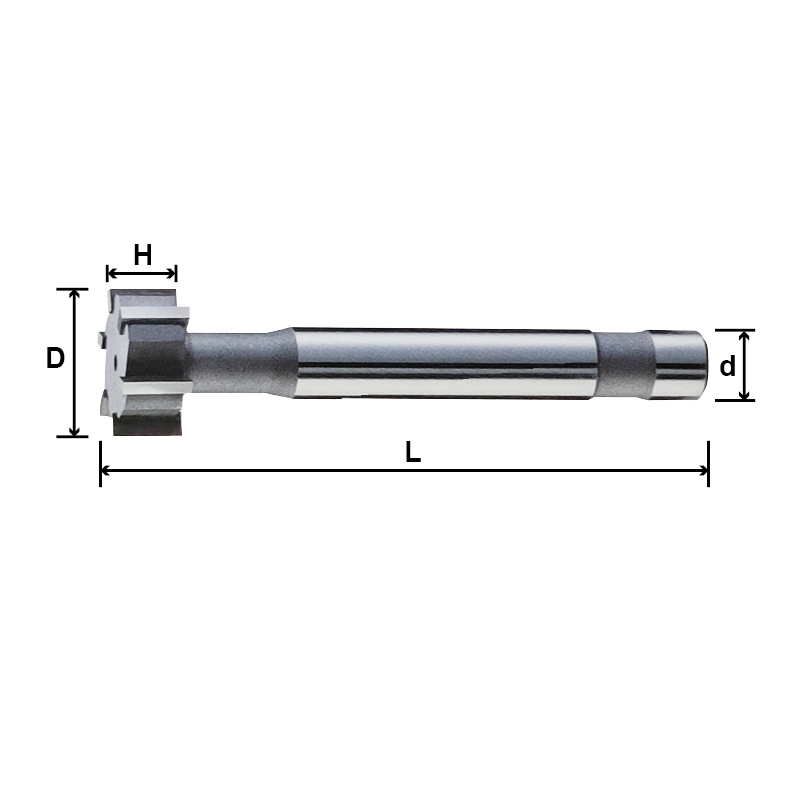 Brazed Carbide T-Slot Cutter (Straight Flute)