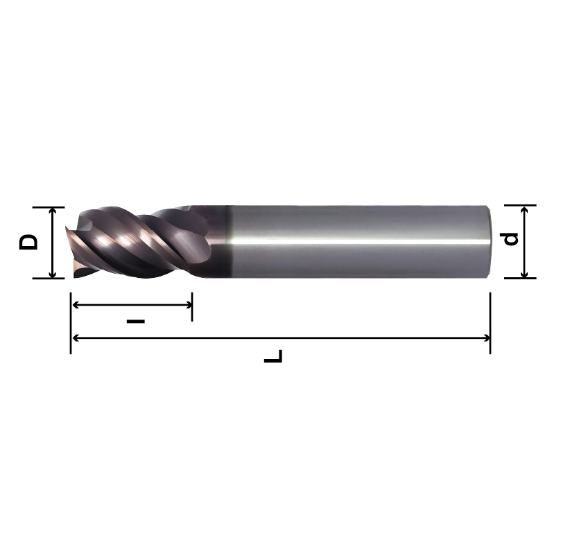 TMPE (For Compound Lathe End Mill), 3 Flutes