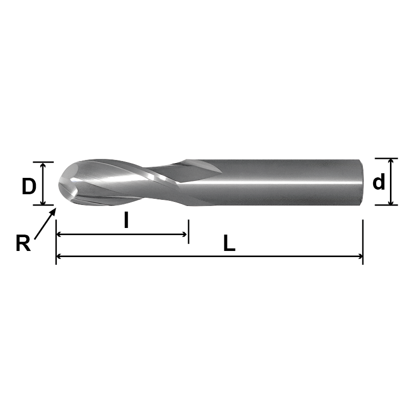 ACB (Ball Nose, Aluminum Alloy),2 Flutes-ACB ACB (Ball Nose, Aluminum Alloy),2 Flutes-ACB