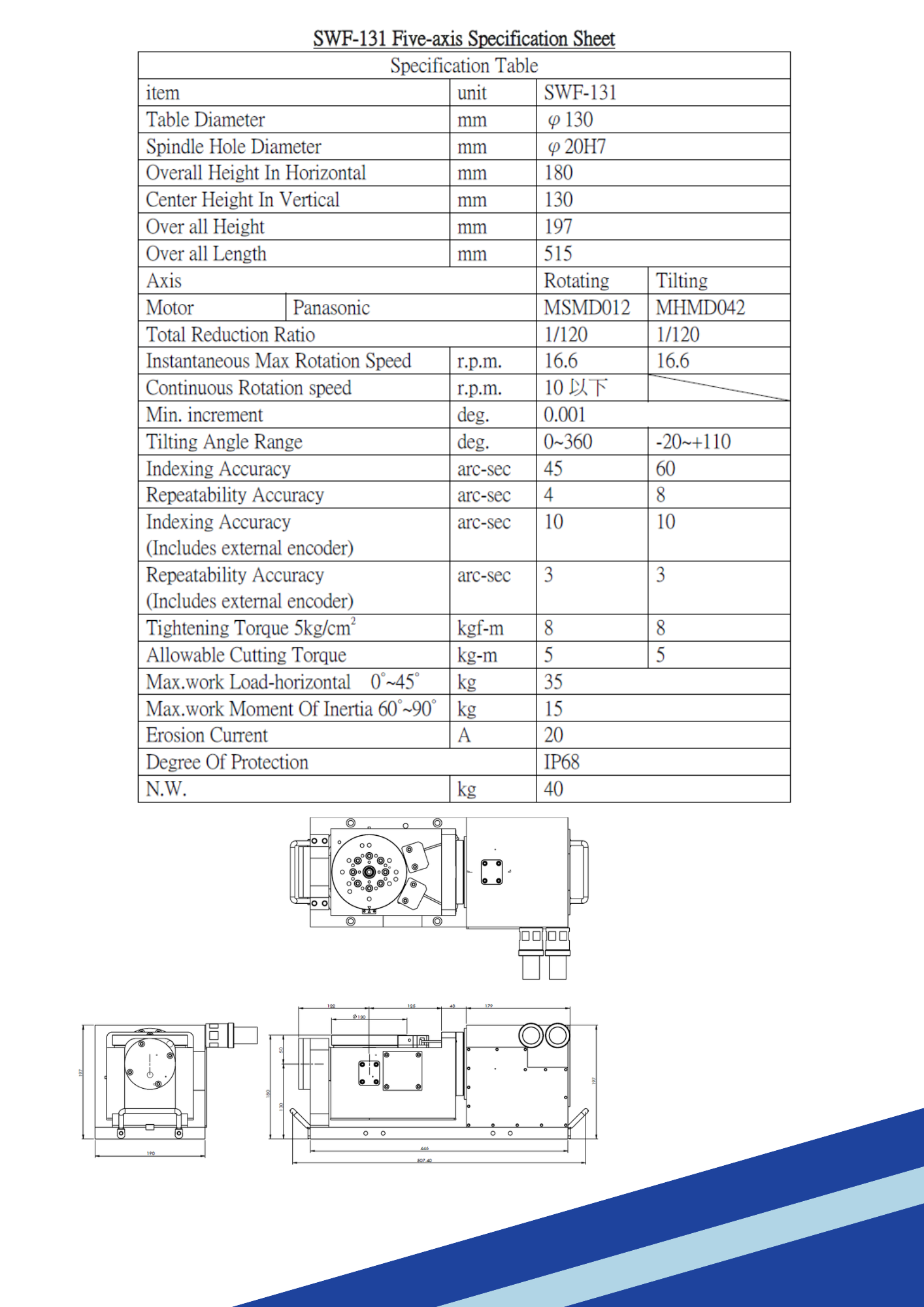 SWF-131 five axis-SWF-131