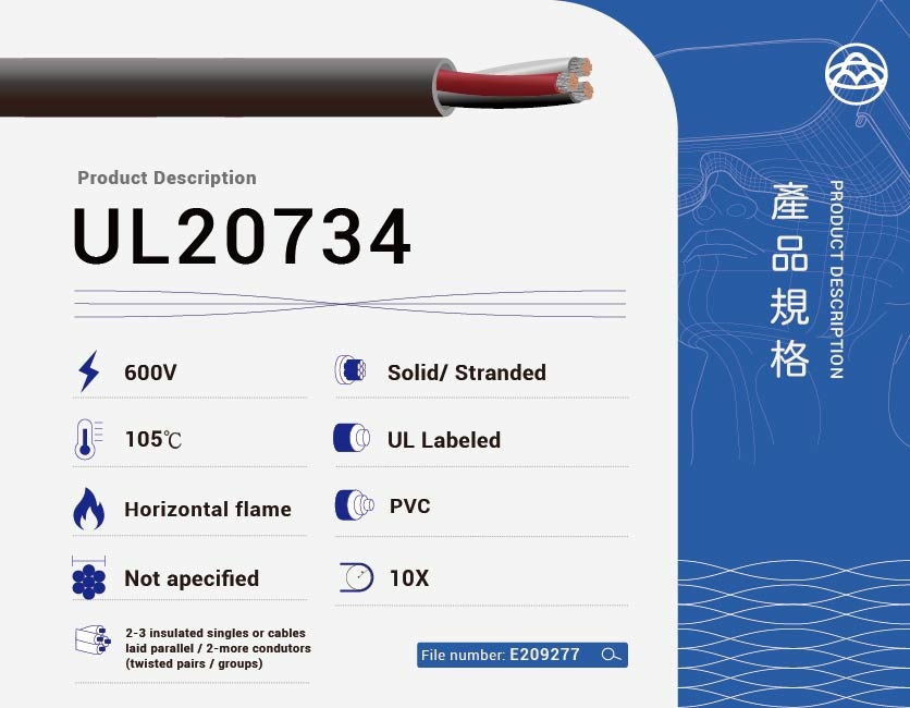 PVC insulated cable – UL20734-UL20734